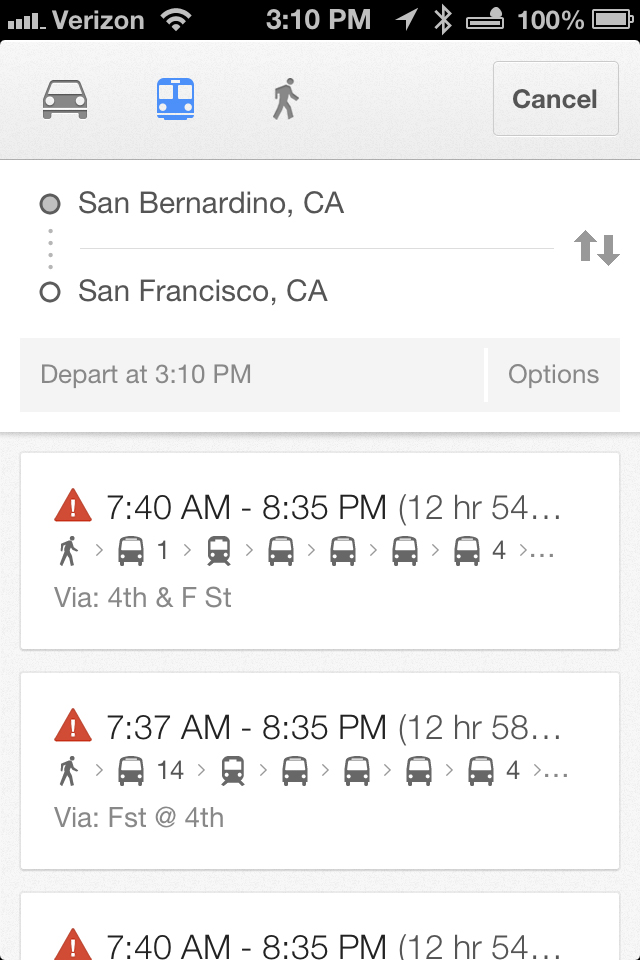 Google Maps Steps in Your Journey
